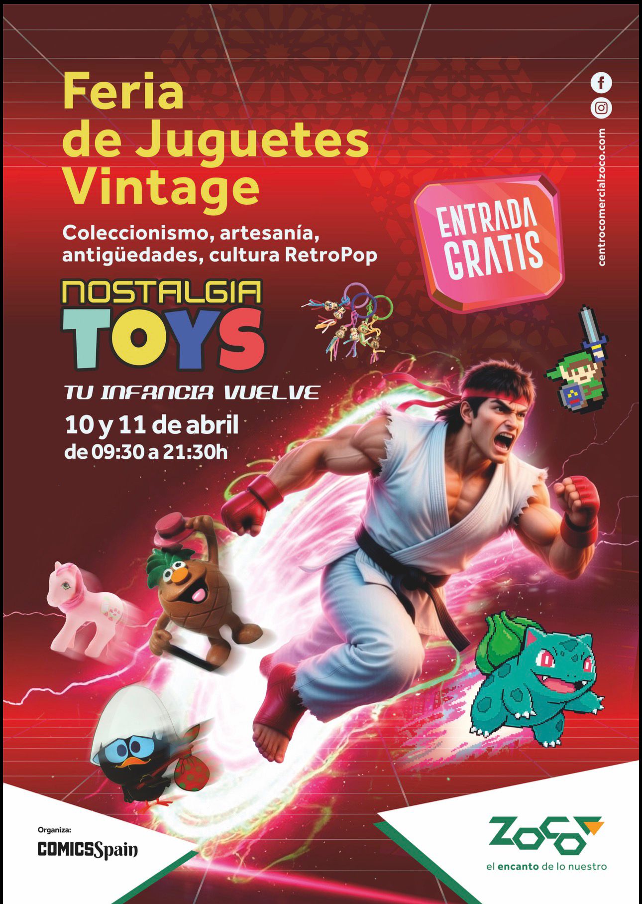 Cartel Nostalgia Toys, 10 y 11 de abril