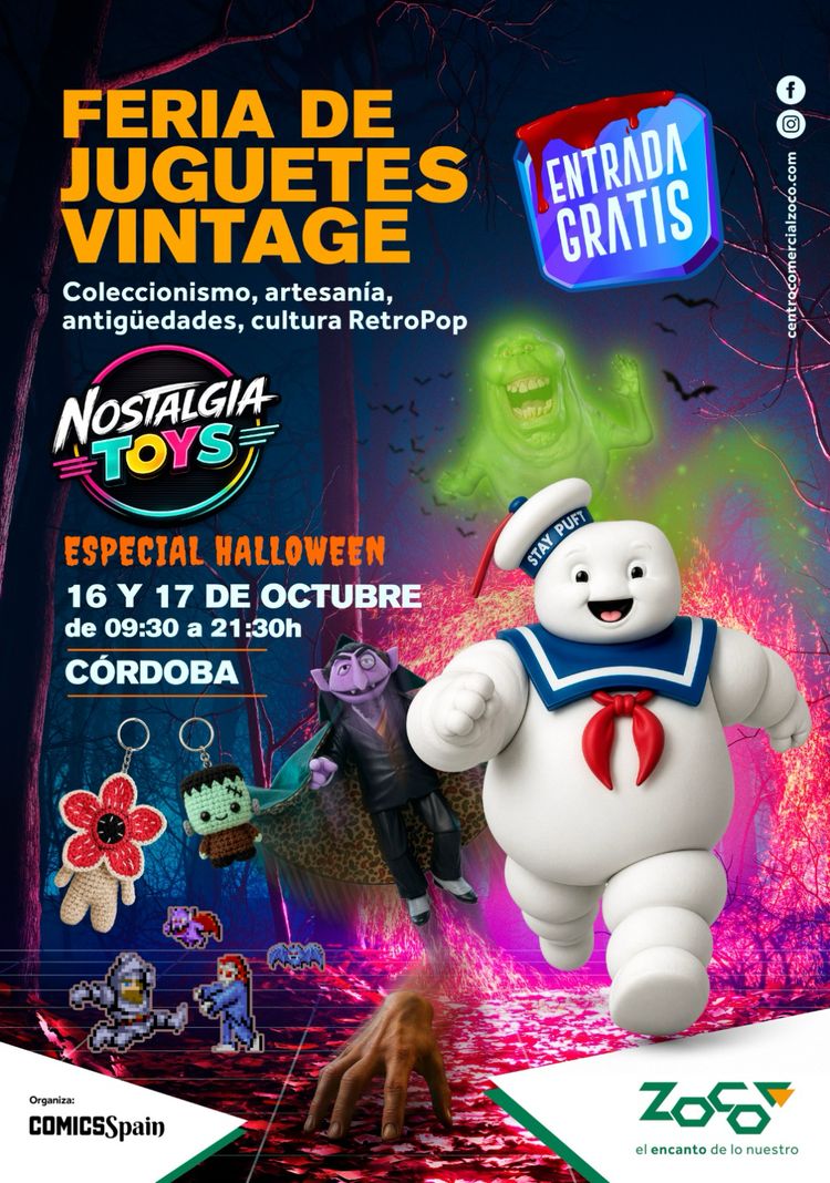 Cartel Nostalgia Toys, Especial Halloween, 16 y 17 de octubre de 2026