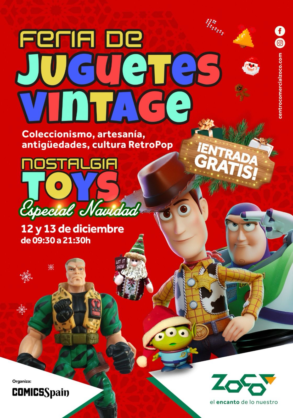 Cartel Nostalgia Toys, Especial Navidad, 12 y 13 de diciembre