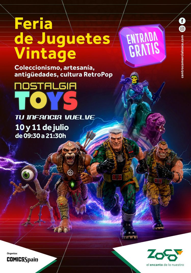 Cartel Nostalgia Toys, Tu infancia vuelve, 10 y 11 de julio de 2026