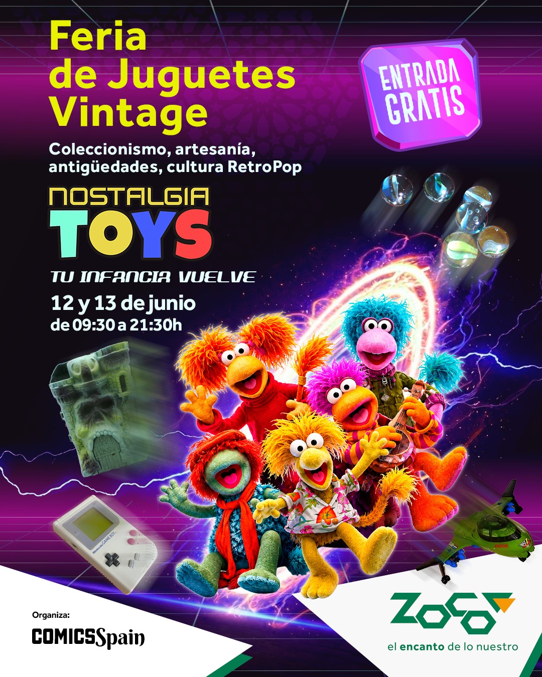 Cartel Nostalgia Toys, 12 y 13 de junio