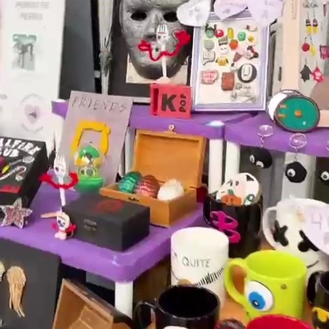 Artesanía y piezas hechas a mano en la feria